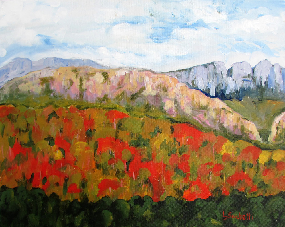 Sunset On The Vercors Mountains Art | Linda Sacketti