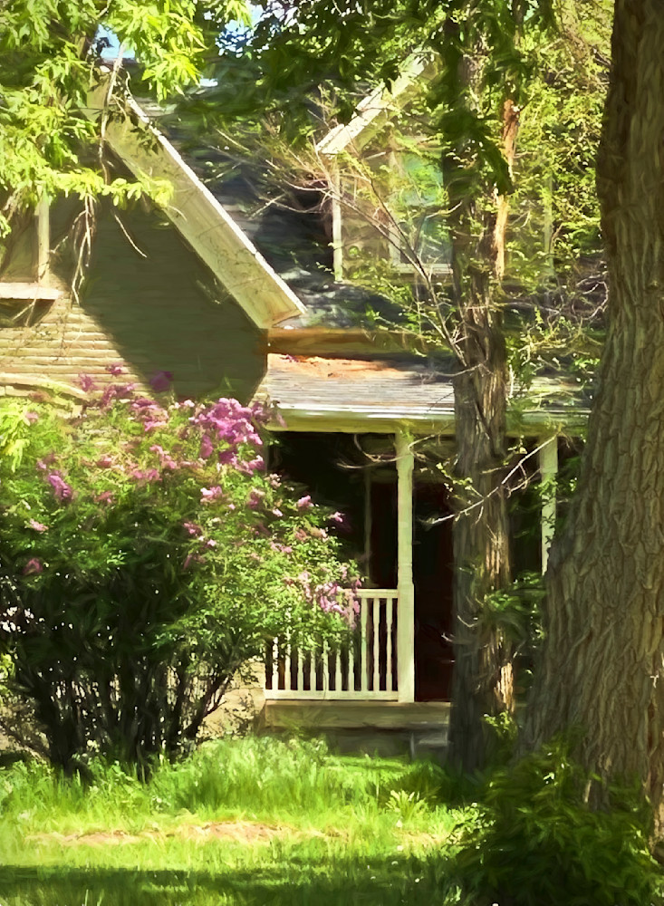 Lilacs and Front Porch