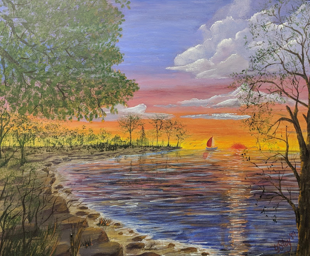 Apostle Island Sunset Art | It's Not Wallpaper LLC / DBA LJStoy on Canvas