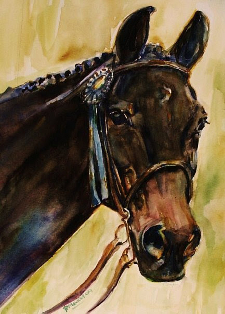 Thoroughbred Water Color Portrait