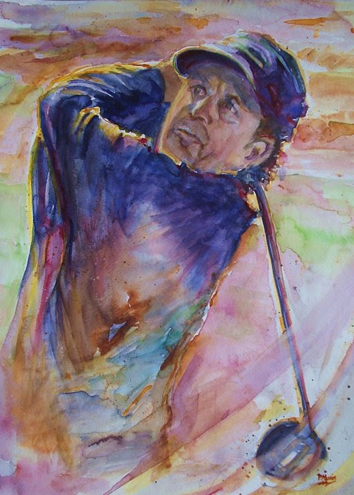 Phil Mickelson Water Color