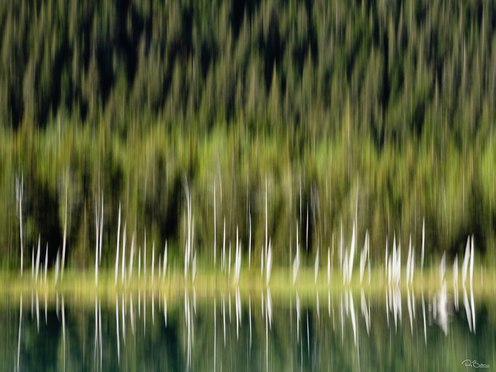 Motion blur of Explorer Pond in Alaska.