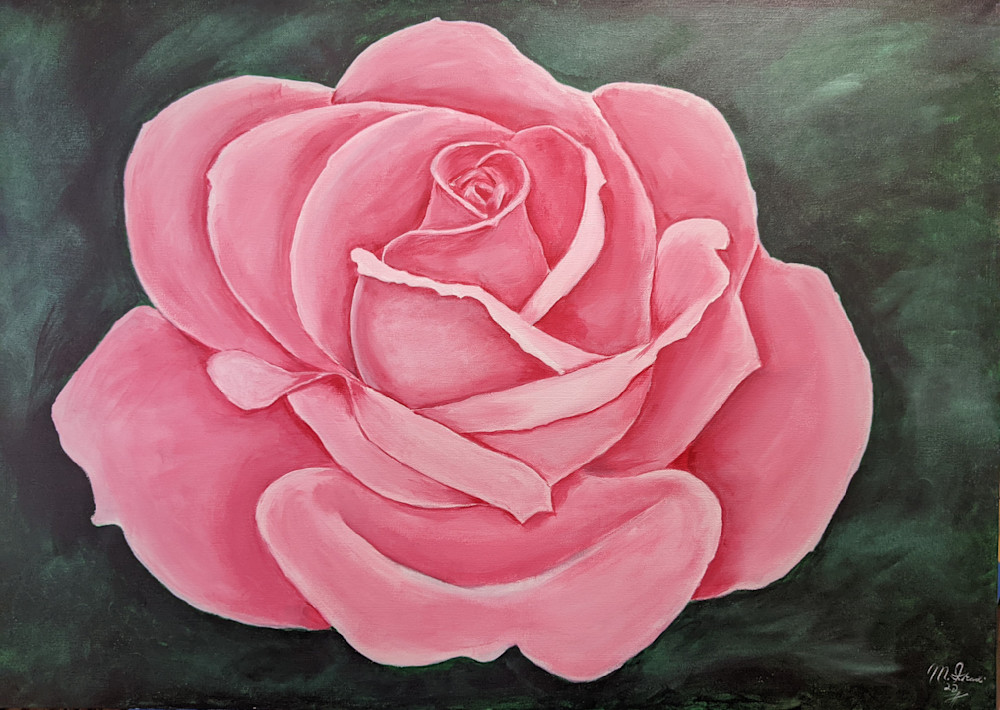 Pink Rose Large Art | Electro Art Studio