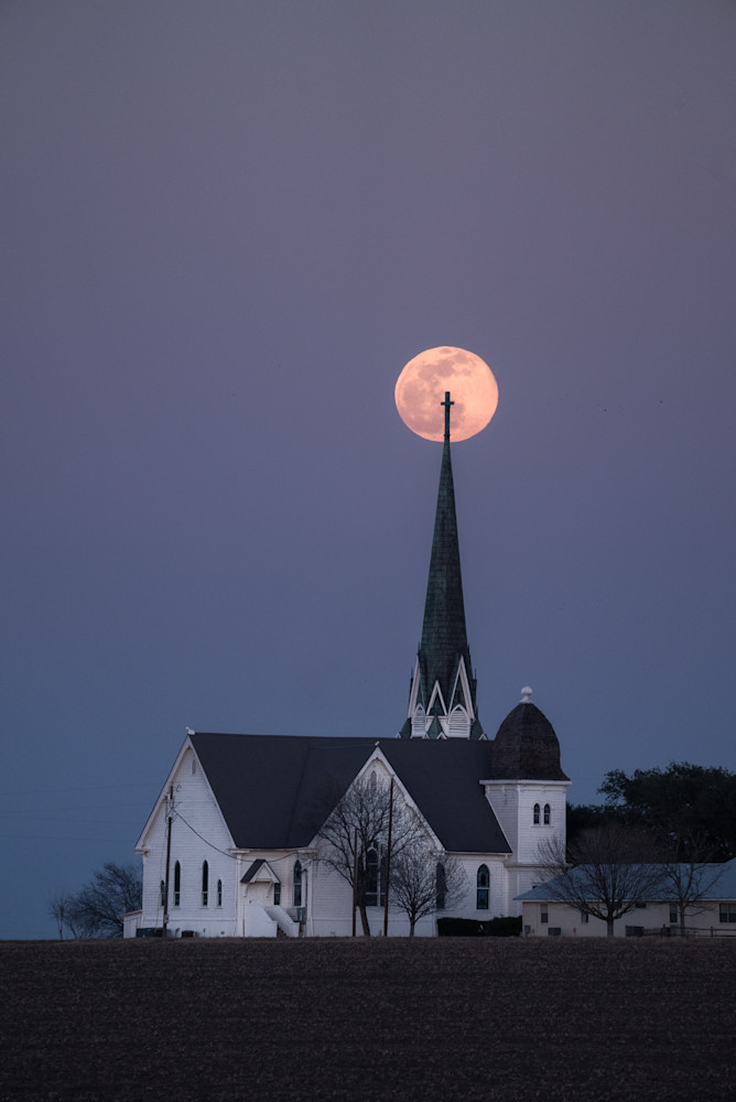001 Church Moon Rise  Art | krlphoto