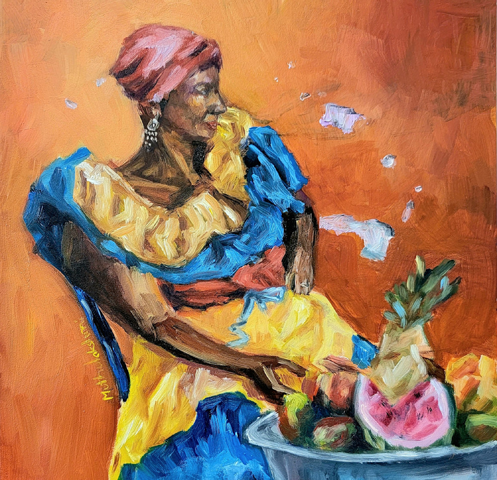 The Fruit Seller Of Cartagena Art | Art by Lakshmi