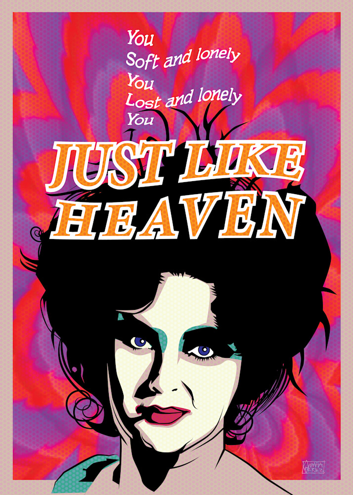 Liz Taylor/The Cure/Goth Girl Pop Art Mash-up by Omaha Perez