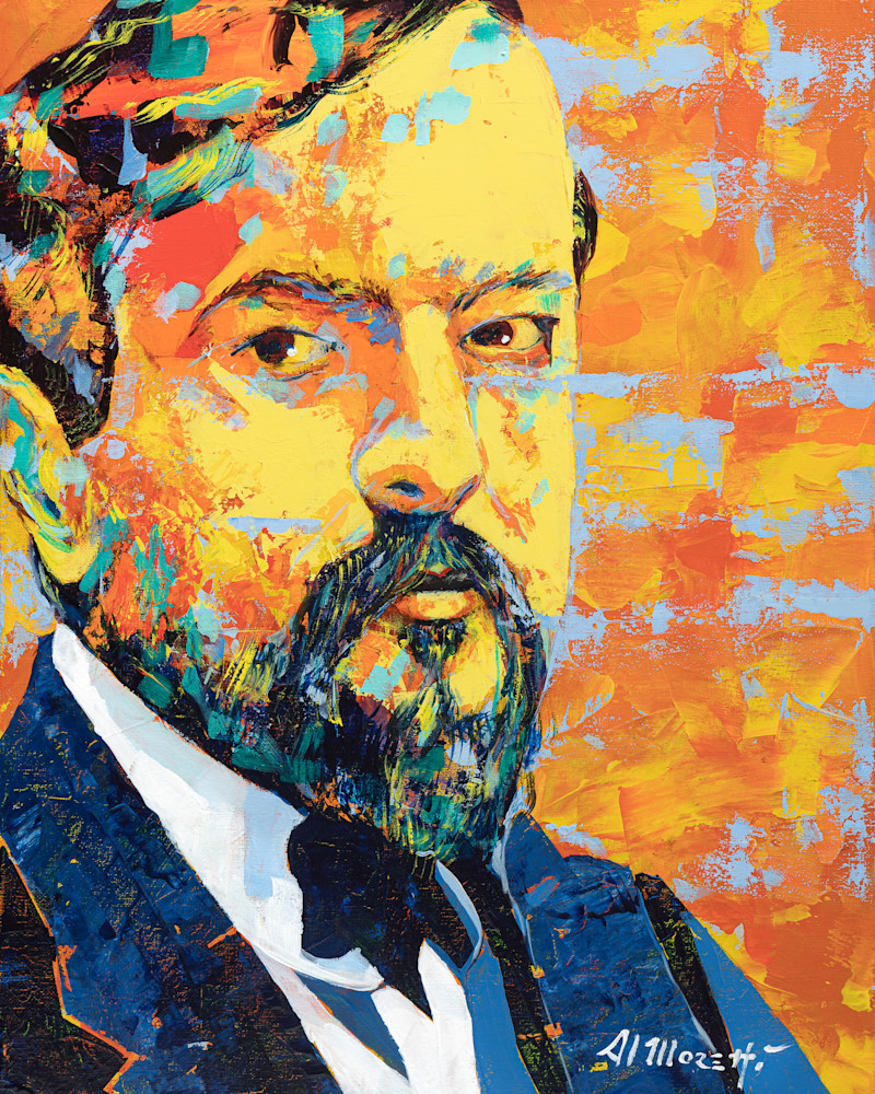 Claude Debussy portrait painting by Al Moretti