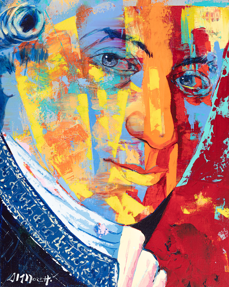 Wolfgang Amadeus Mozart portrait painting by Al Moretti
