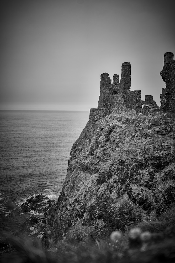 Ireland Castle Cliff Bw Photography Art | OMS Photo Art Store