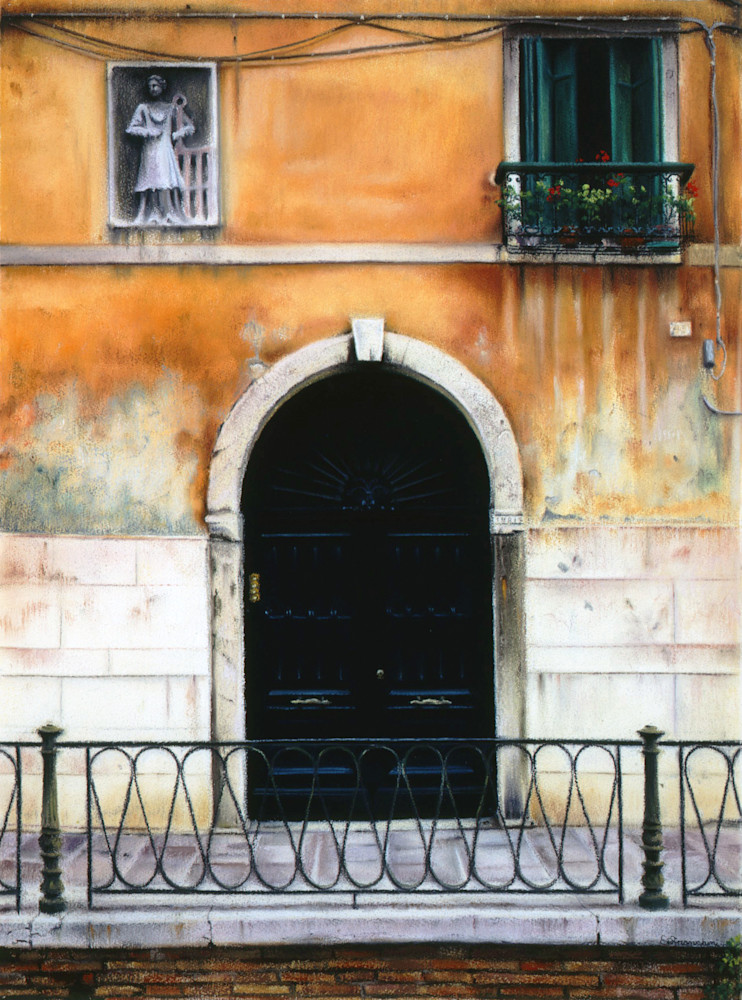 Venice Doorway Balcony Statue Claudia Art | Elisabetta Franchini Studio