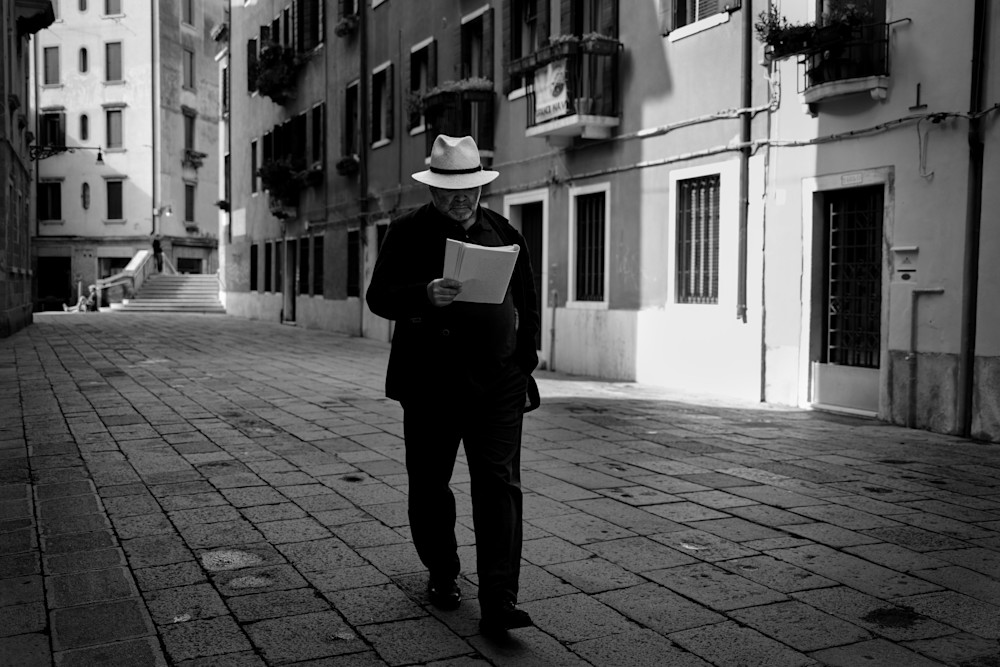 Reading In Venice Photography Art | Carrie Coursolle Photography