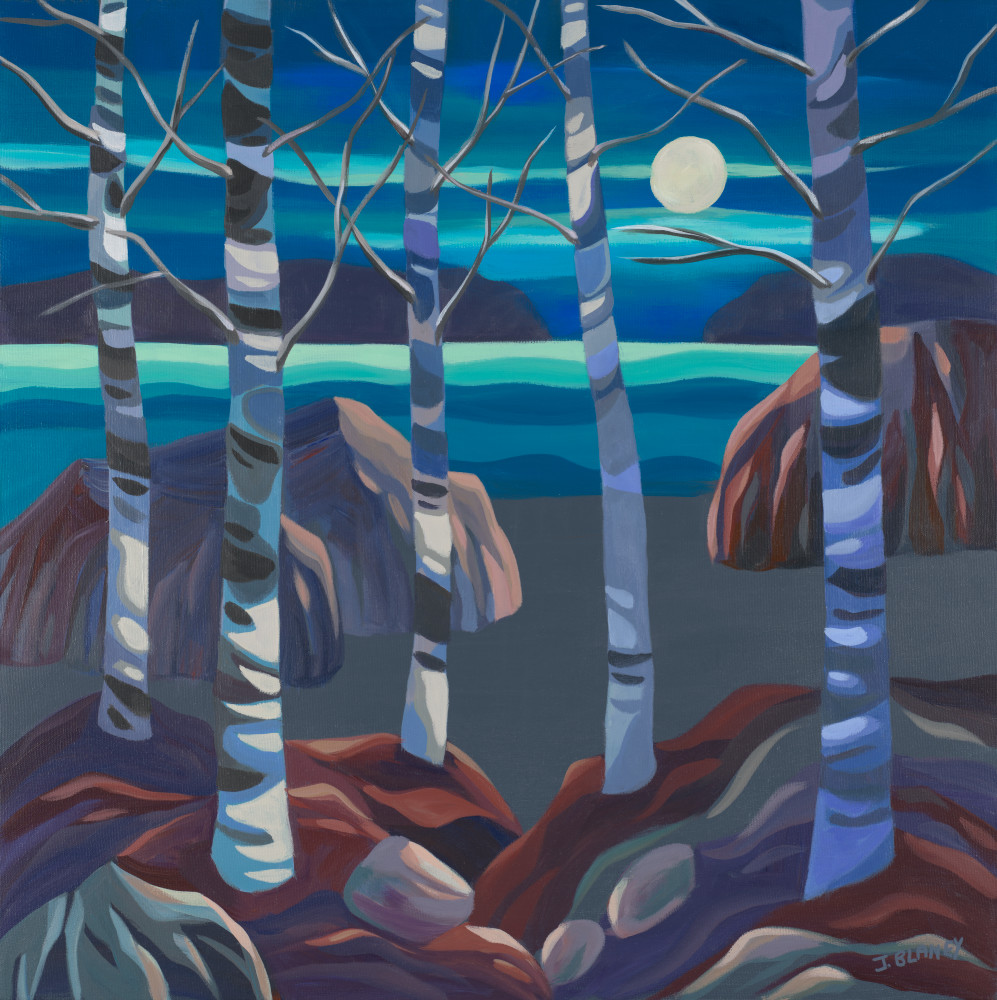 Evening Birches 2 Print Art | Jodie Blaney Fine Art