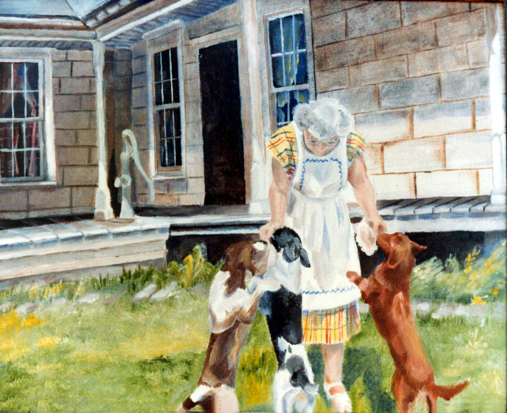 Feeding The Puppies Art | Judy's Art Co.