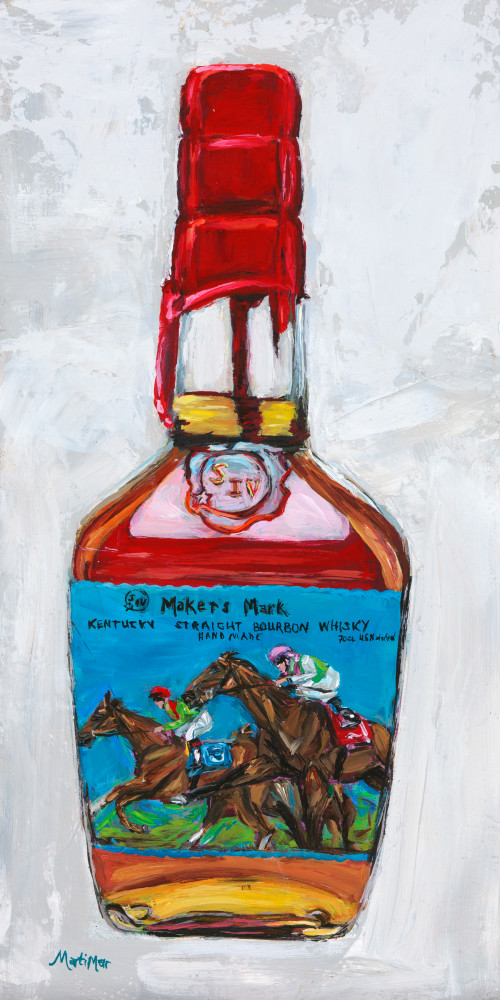 Maker's Mark With Horse Racing Label Art | MartiMar Art