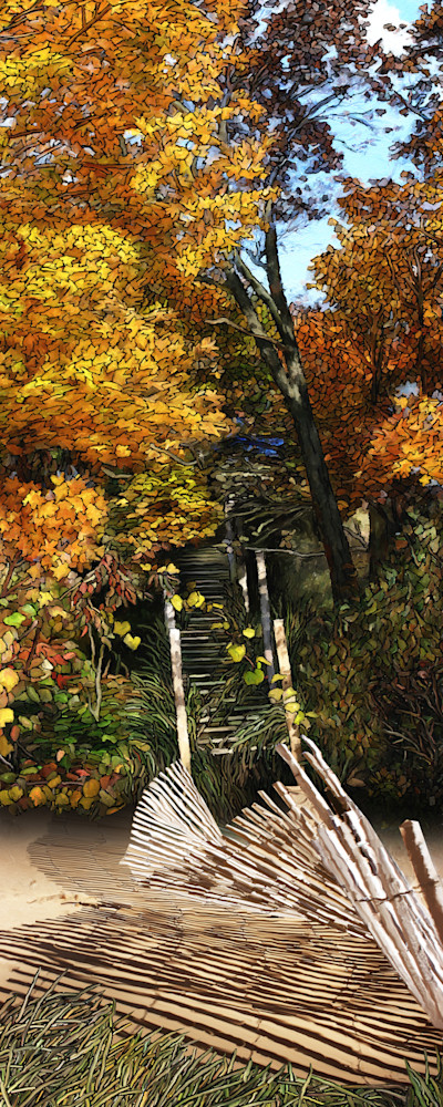 Autumn Stairs Art | Leben Art