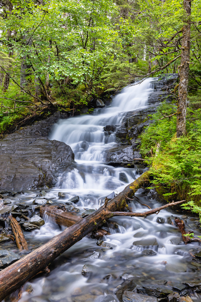 Waterfall in Chugach National Forest.