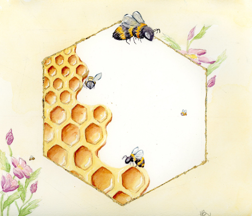 Oh Bee Hive  Art | Sweet Iris Studio