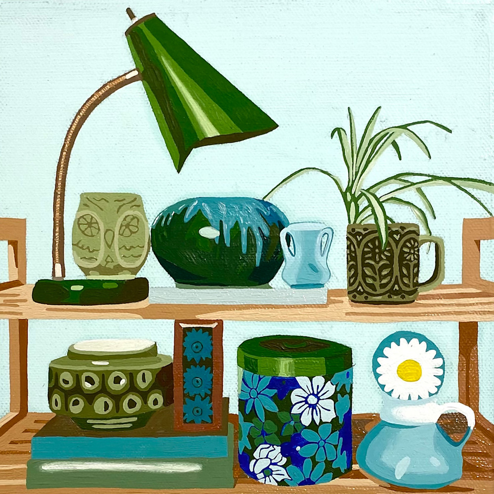 Turquoise Shelf Art | Tara Barr Art