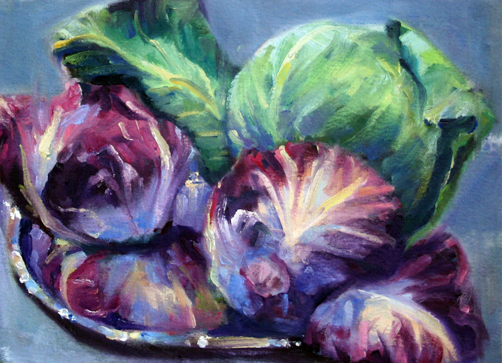 Cabbage And Radicchio Art | Meghan Taylor Art