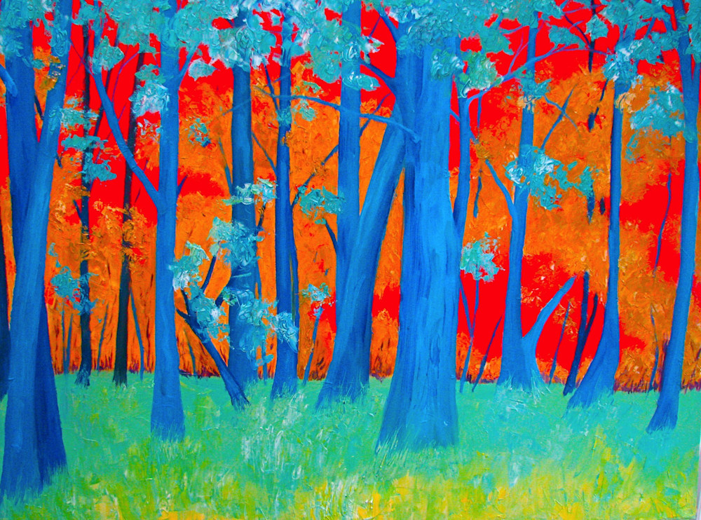 Forest In Blue Art | Verjo Art