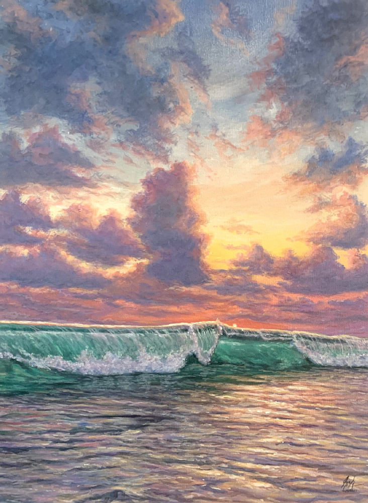 Majestic Sunset, an Original Painting by Joseph Cantin