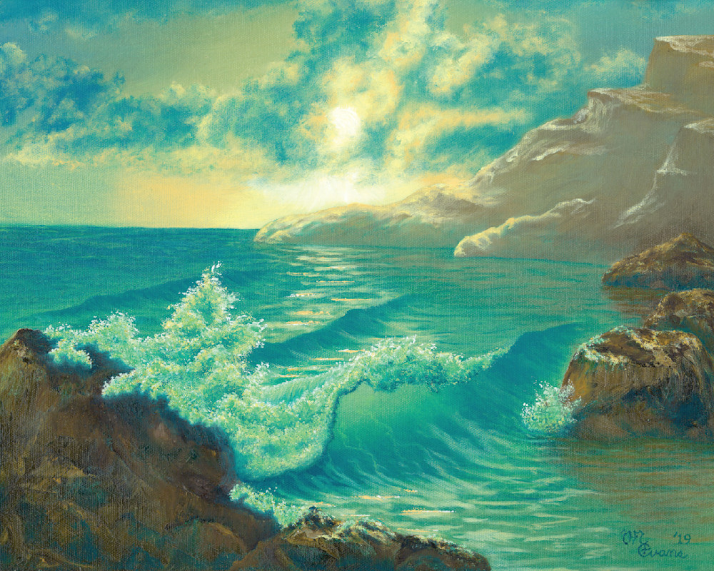 Pacific Ocean Sunburst Art | EvansTechArt