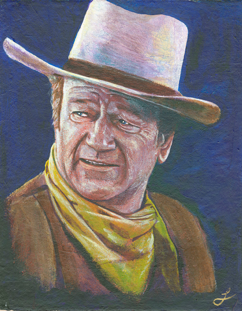 John Wayne Yellow Scarf Art | Khaos Art