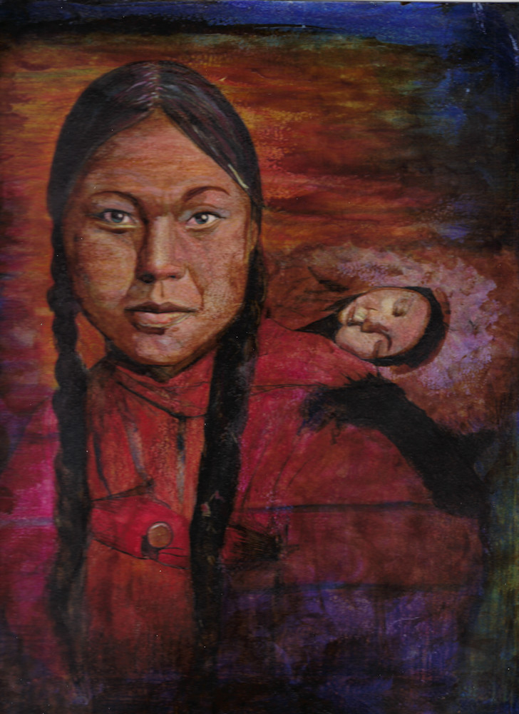 Native Mother And Child Large Art | Khaos Art