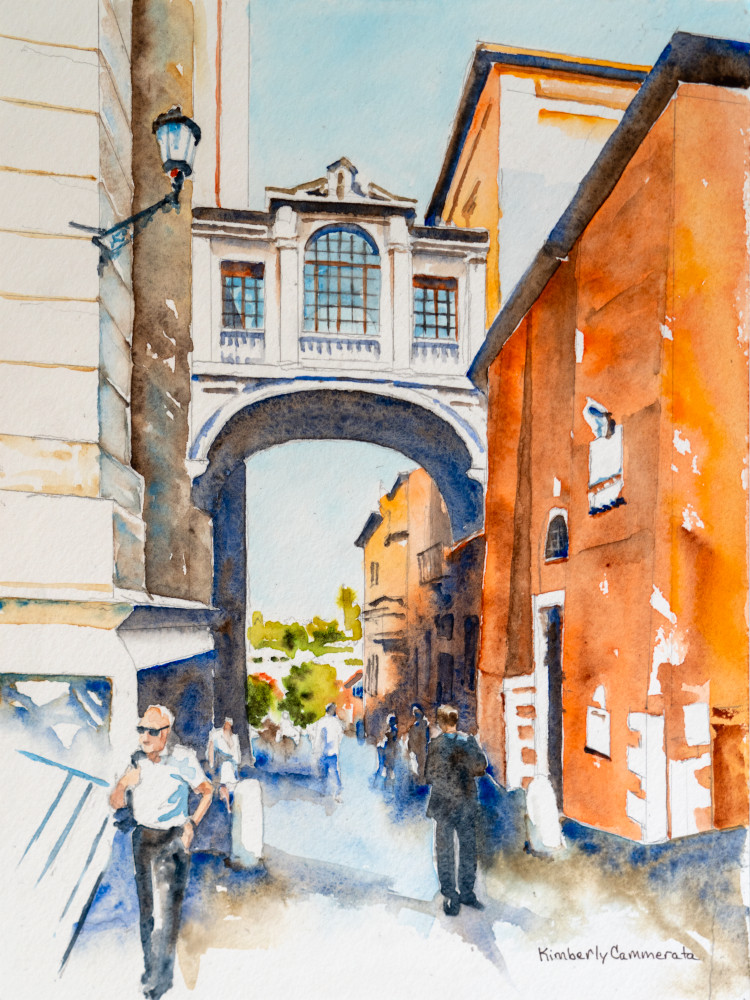 Via Del Campidoglio, Roma Art | Kimberly Cammerata - Watercolors of the Sun: Paintings of Italy