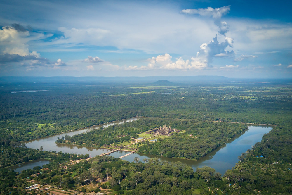 Flying Toward Angkor Wat