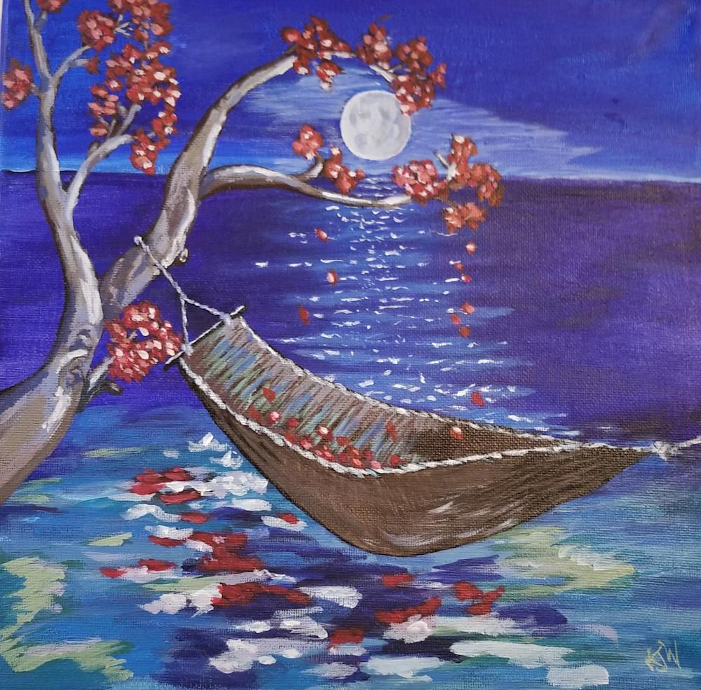 Moonlight Hammock Art | Tails of Emotion by Karen Whitacre