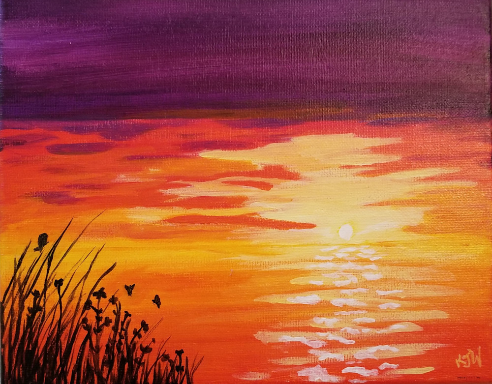 Purple Sunset Art | Tails of Emotion by Karen Whitacre