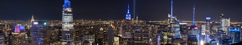 New York City   Midtown Skyline With Tribute Lights Photography Art | Images By Brandon