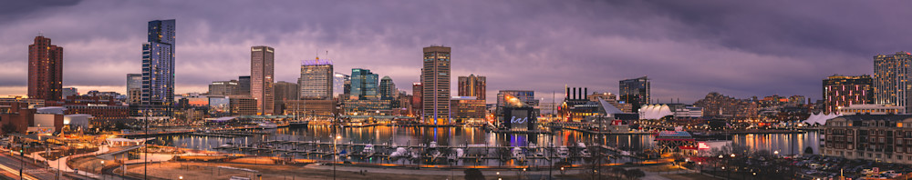 Baltimore Skyline At Blue Hour Photography Art | Images By Brandon