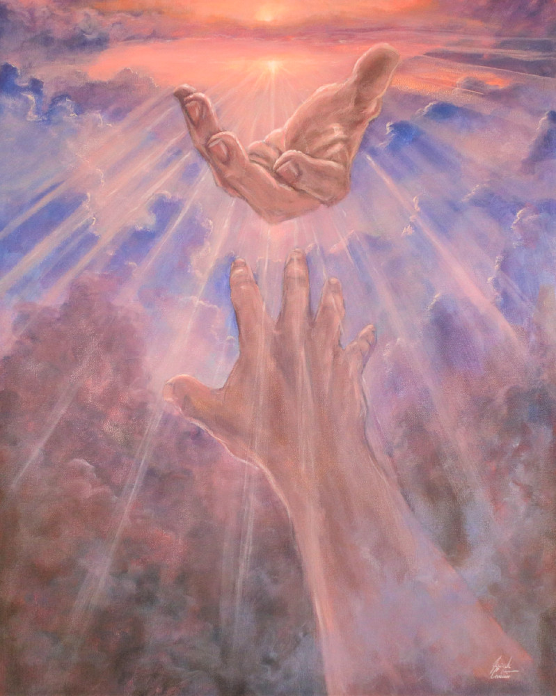 Gods Loving Hand, an Original Painting by Sunscapes Art Joseph Cantin