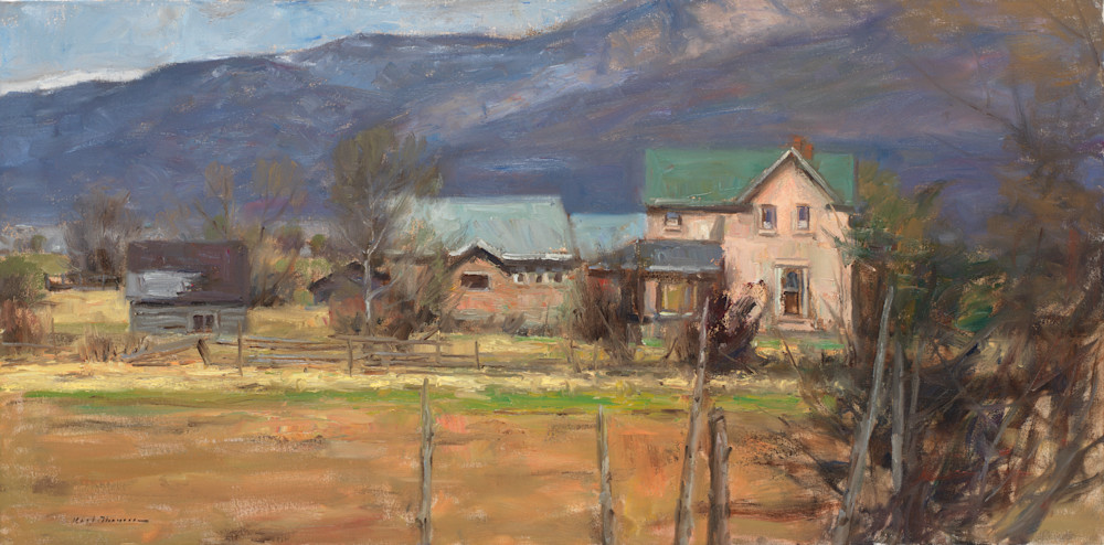 The Artist Enclave  - Large Farm House and other art by Utah Karl Thomas for sale on quality fine art paper, giclees, wood and more. 
