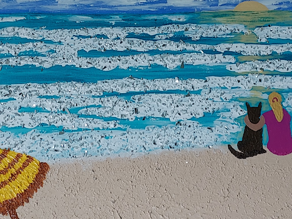 Sparkling Sea Series   Dog Beach Art | Art With Feeling