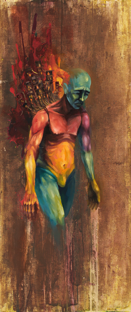 A Man Encumbered Print Art | Alexander Hadden