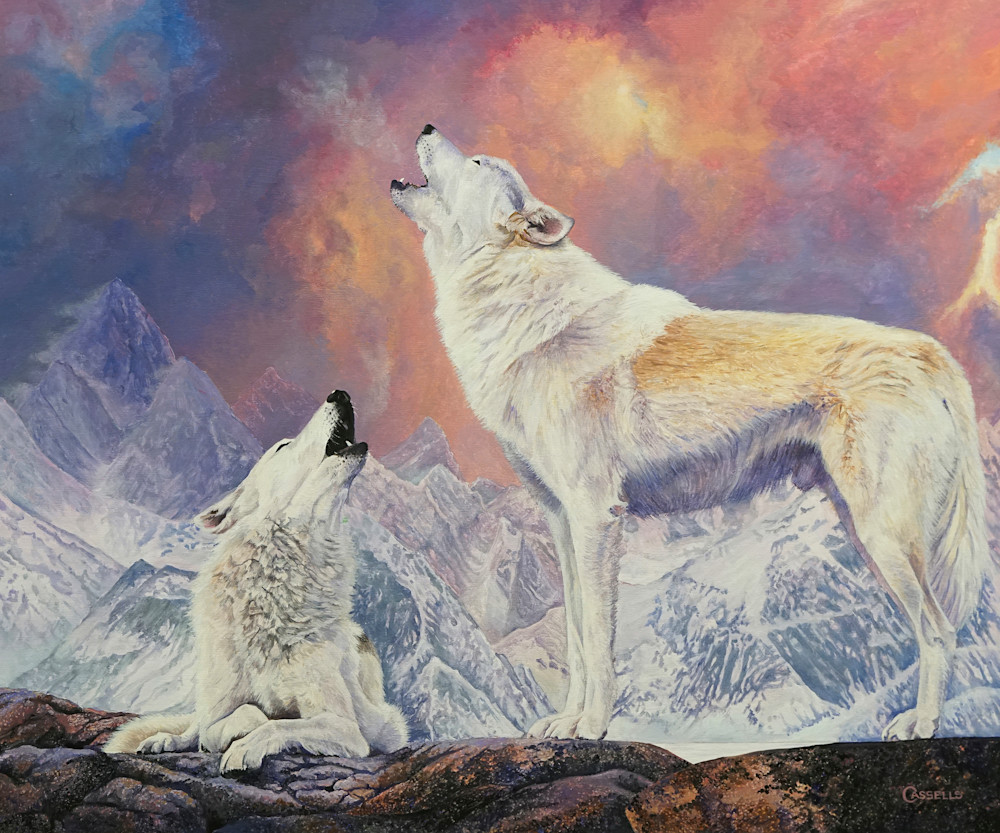 Arctic Howls Painting Art Print by Laara Cassells