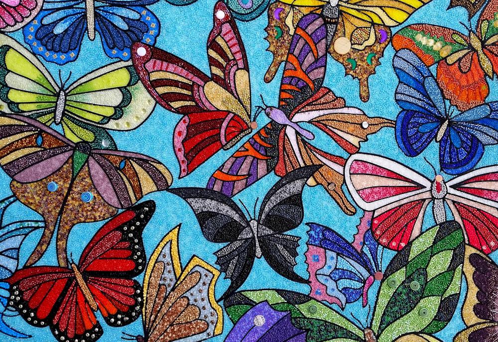 Butterfly Explosion 01 Center Prints Art Sabrina Frey Fine Art