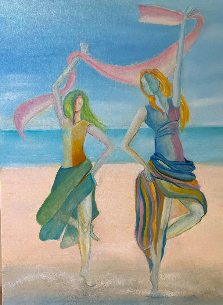 Dancers On The Beach Art | October Sun Studios Ltd
