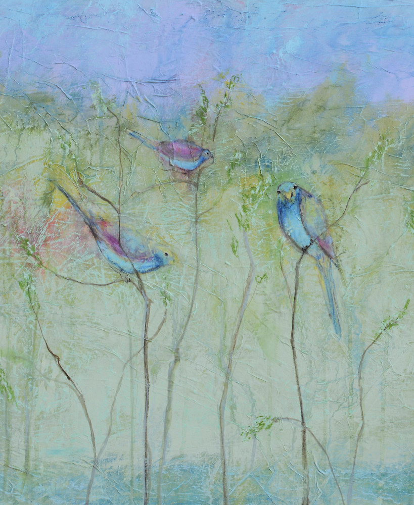 Three Birds In Spring 3 Art | Kristin Replogle Art, LLC