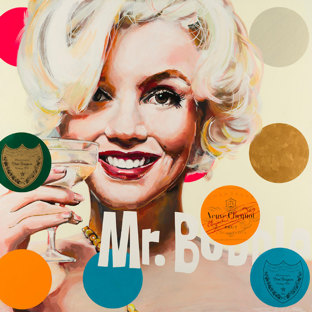 Marilyn Monroe enjoys champagne. We call fine champagnes Mr. Bubbles