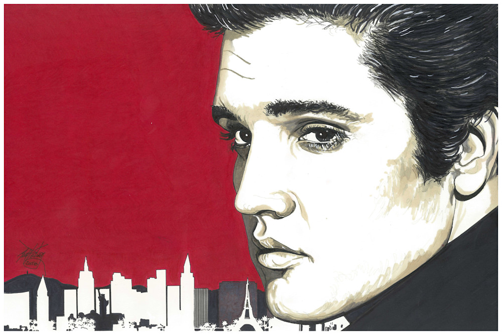 Elvis Overlooking Vegas Art | portnoygallery