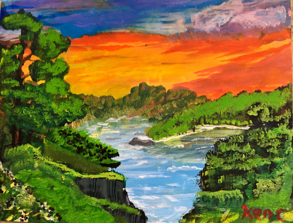 The Lake Sunset Art | Ken C Art
