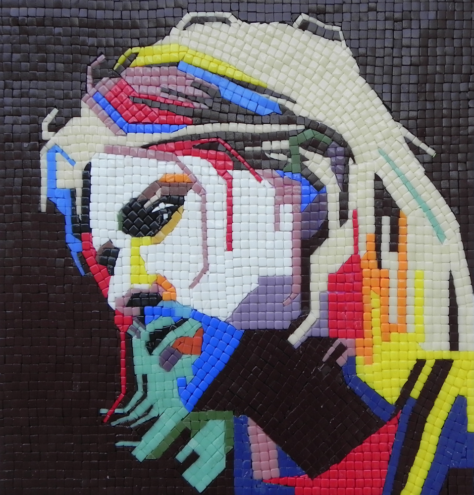 Volodymyr Blashchuk   Kurt Cobain. Pop Portraits Series. Glass Mosaic On Foamboard Art | ART 3000 Studio