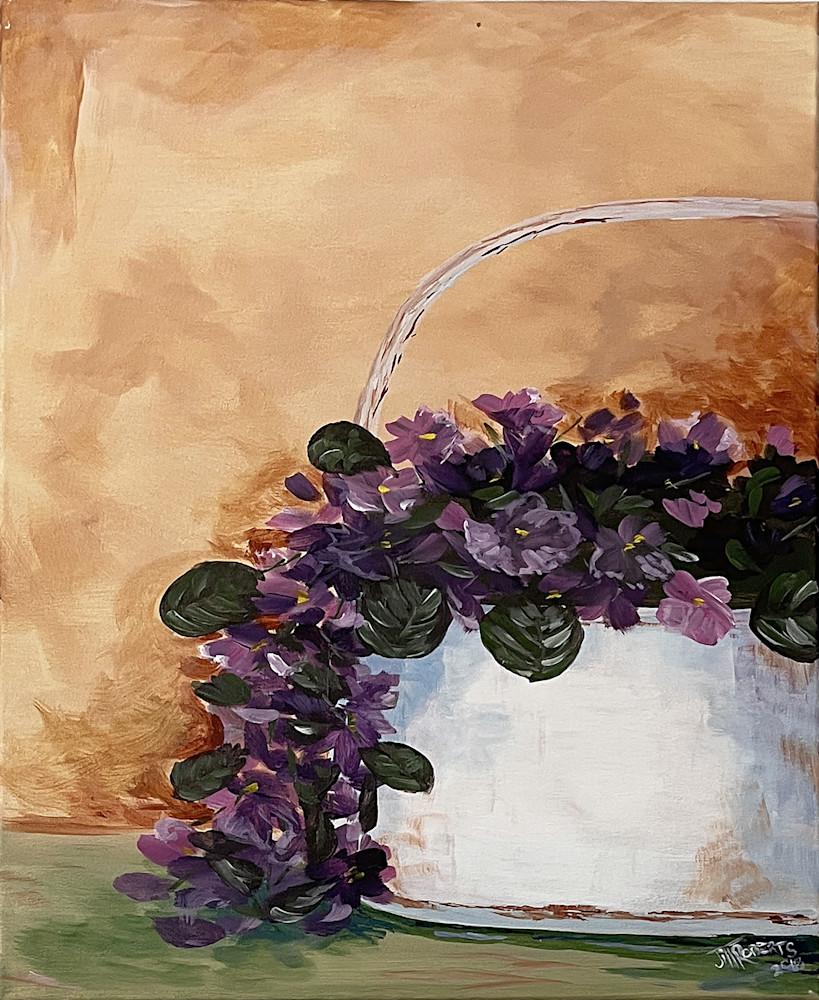 Pot Of Violetas Art | Jill Roberts