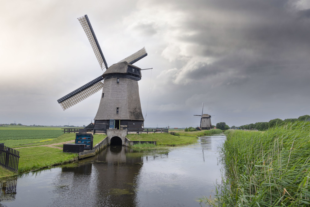Windmills on the Canal, Holland | Landscape Photography | Tim Truby
