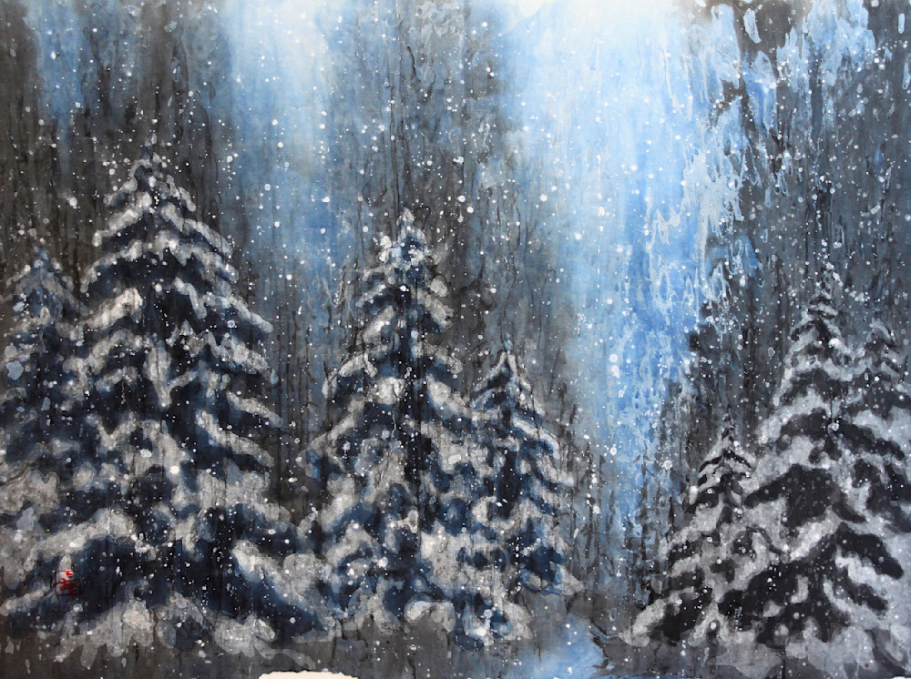The Snow Is Melting Into Music 1  Art | Karen Kurka Jensen