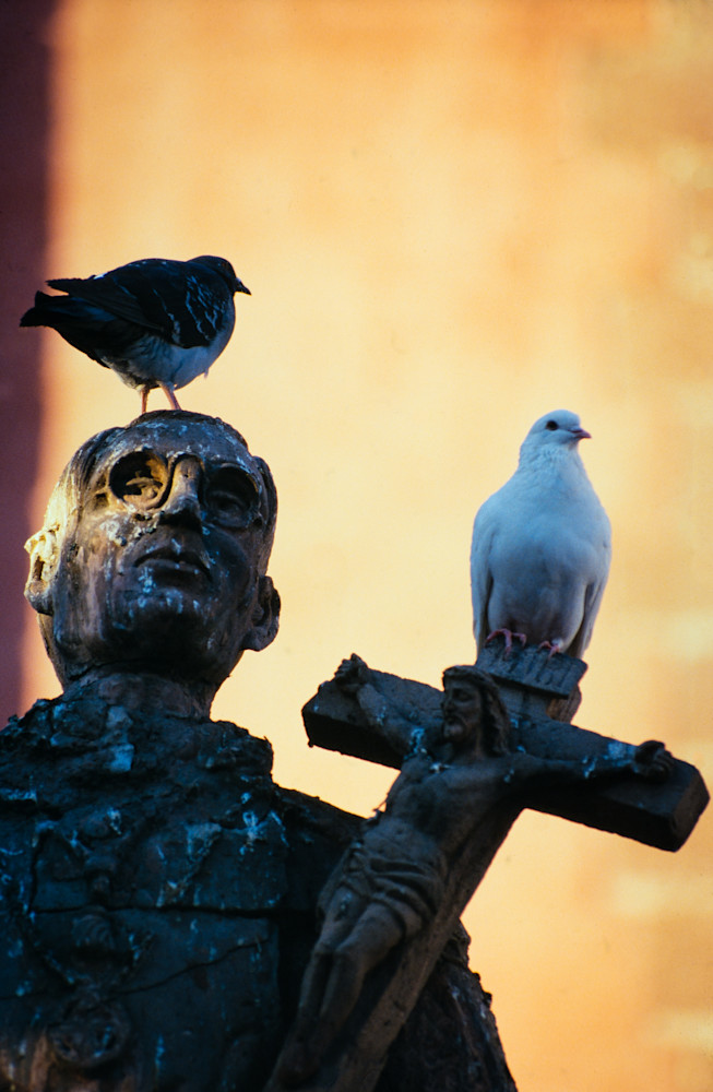 Statue and Pigeons - San Miguel de Allende